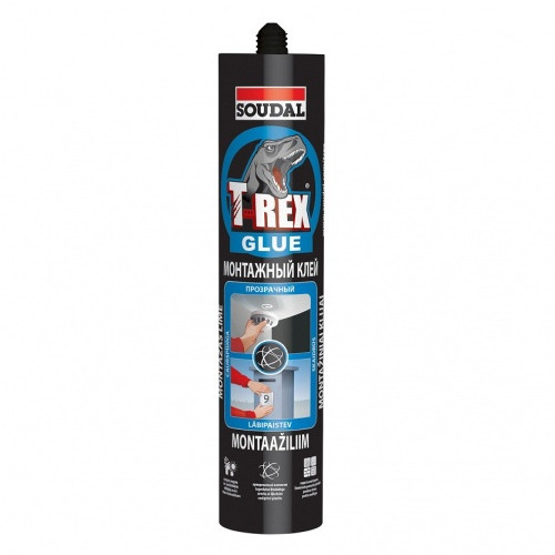SOUDAL-T-REX – Прозрачный монтажный клей